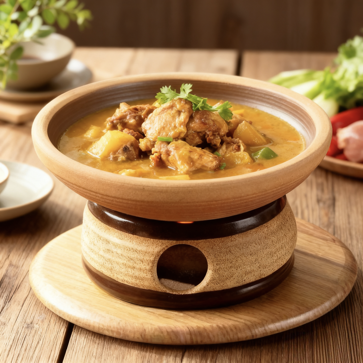 陶瓷酒精炉小火锅家用家用干锅砂锅商用土钵菜砂锅耐高温加热盘子