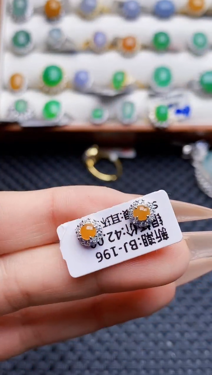银S925镶嵌戒指翡翠7134