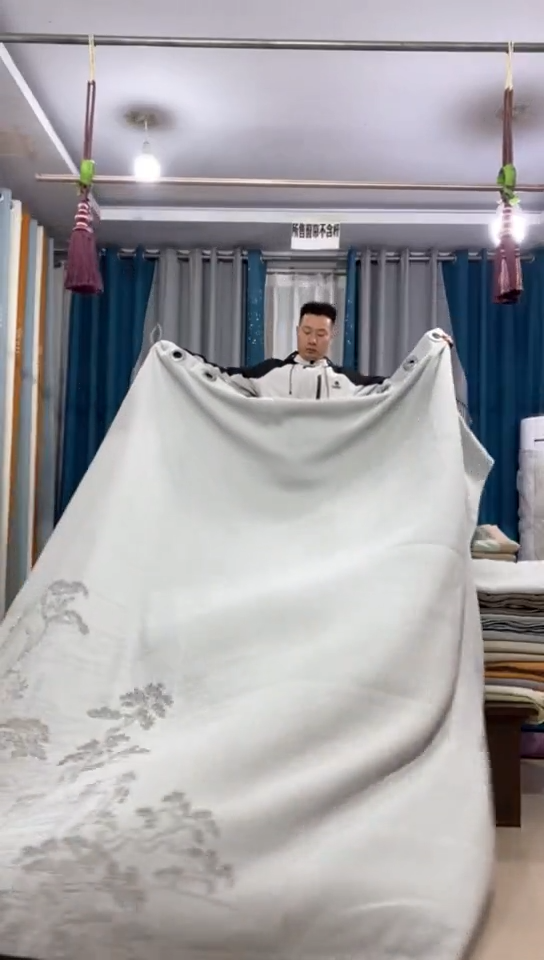 麻成品窗帘5.8*2.7米瑕疵款