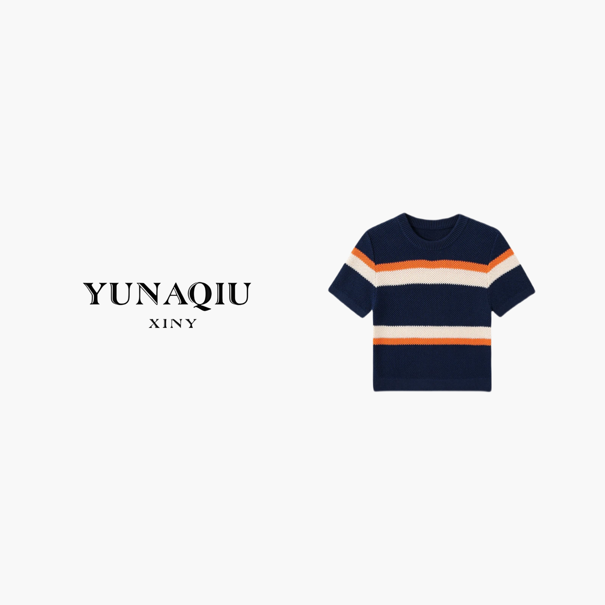 YUNAQIU 百搭套头洋气时尚休闲圆领针织-9185