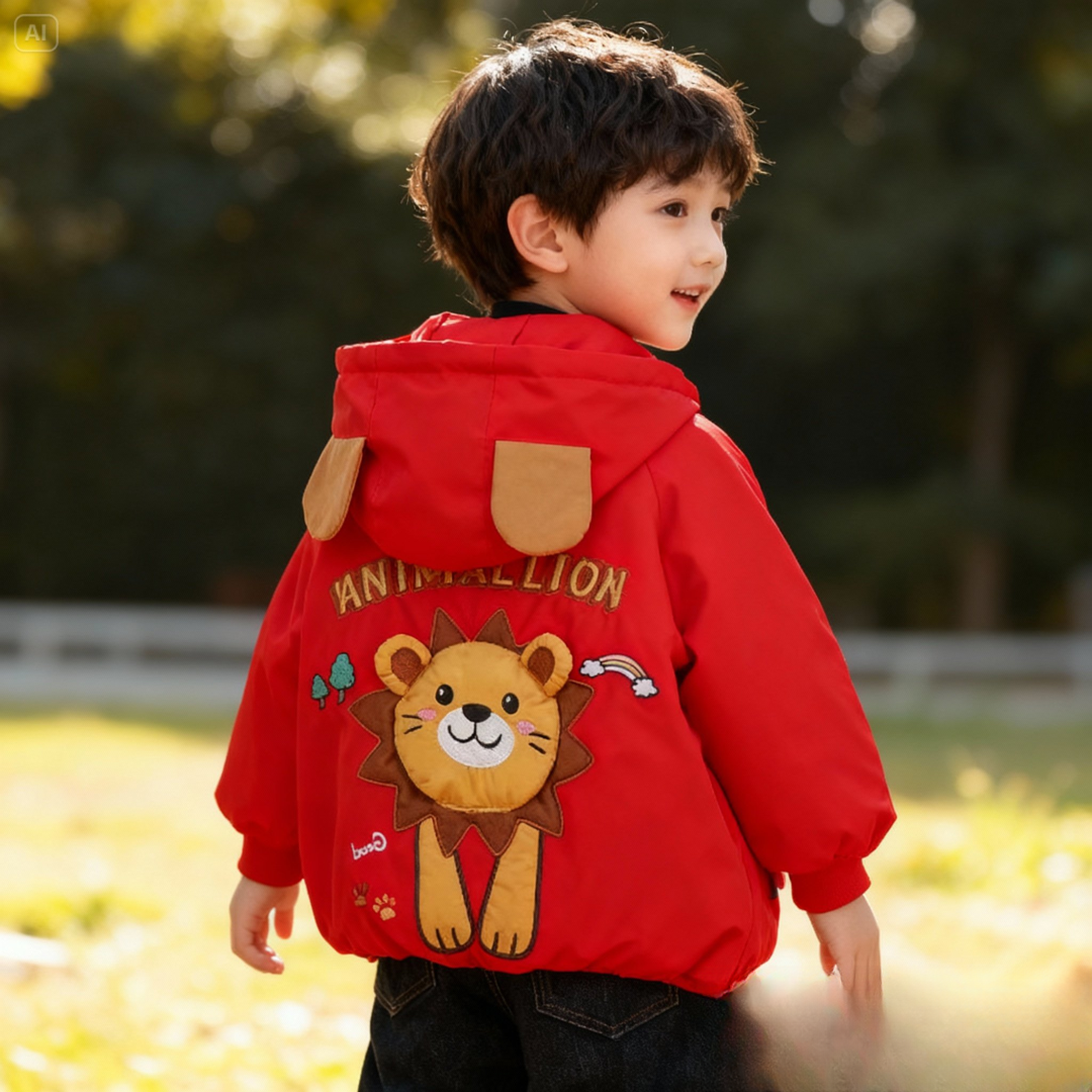 【小破孩】卡通动漫加厚款连帽棉服冬装保暖