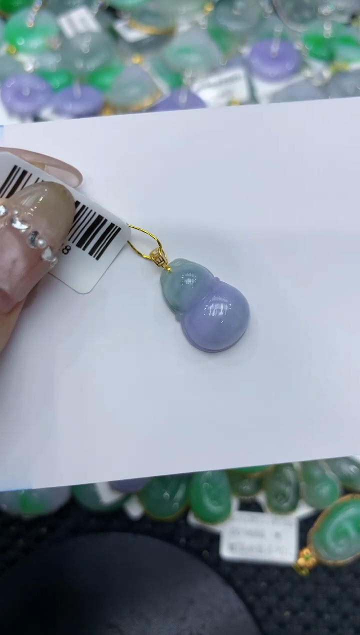 【闪购商品】翡翠颈饰18K金镶嵌222222222