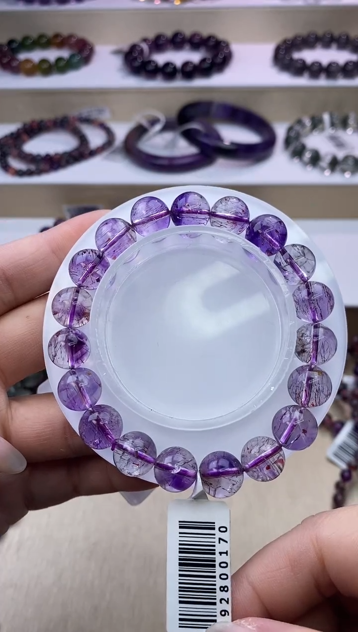 水晶手链未镶嵌紫超七10m+