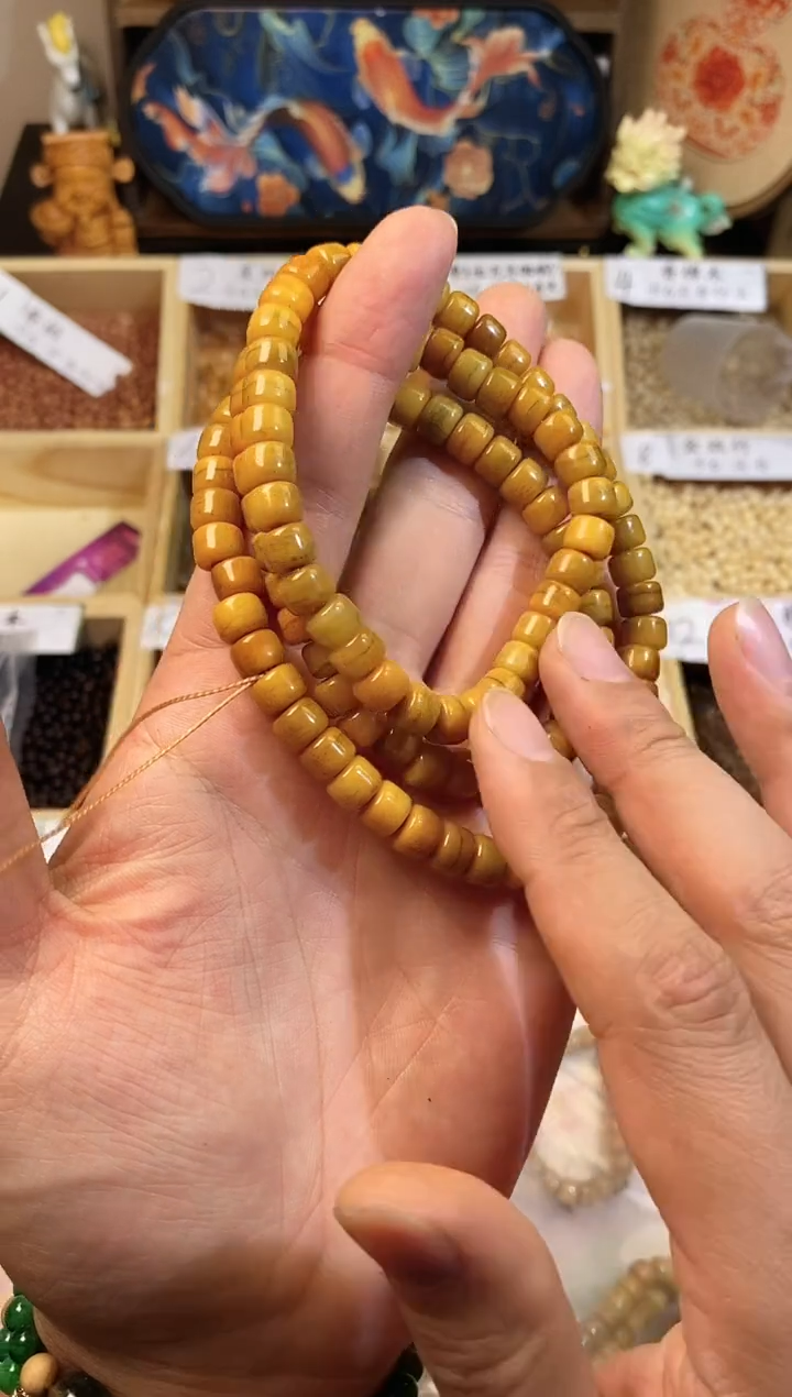 【闪购商品】非洲檀香手串/手链牛骨半成品8*6