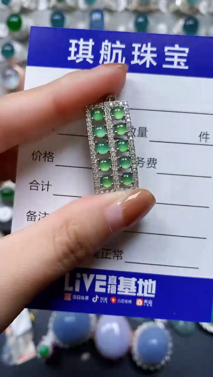 【闪购商品】翡翠颈饰银S925镶嵌0489