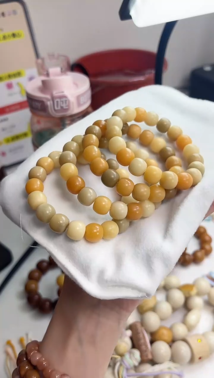手串菩提根/象牙果f32二舅干磨酒桶11*12mm手串随机