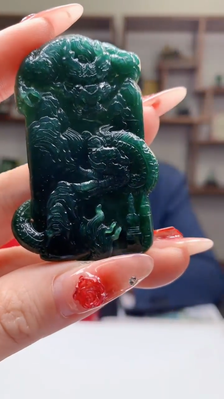 【闪购商品】定制翡翠未镶嵌1071ry-毛货挂件25