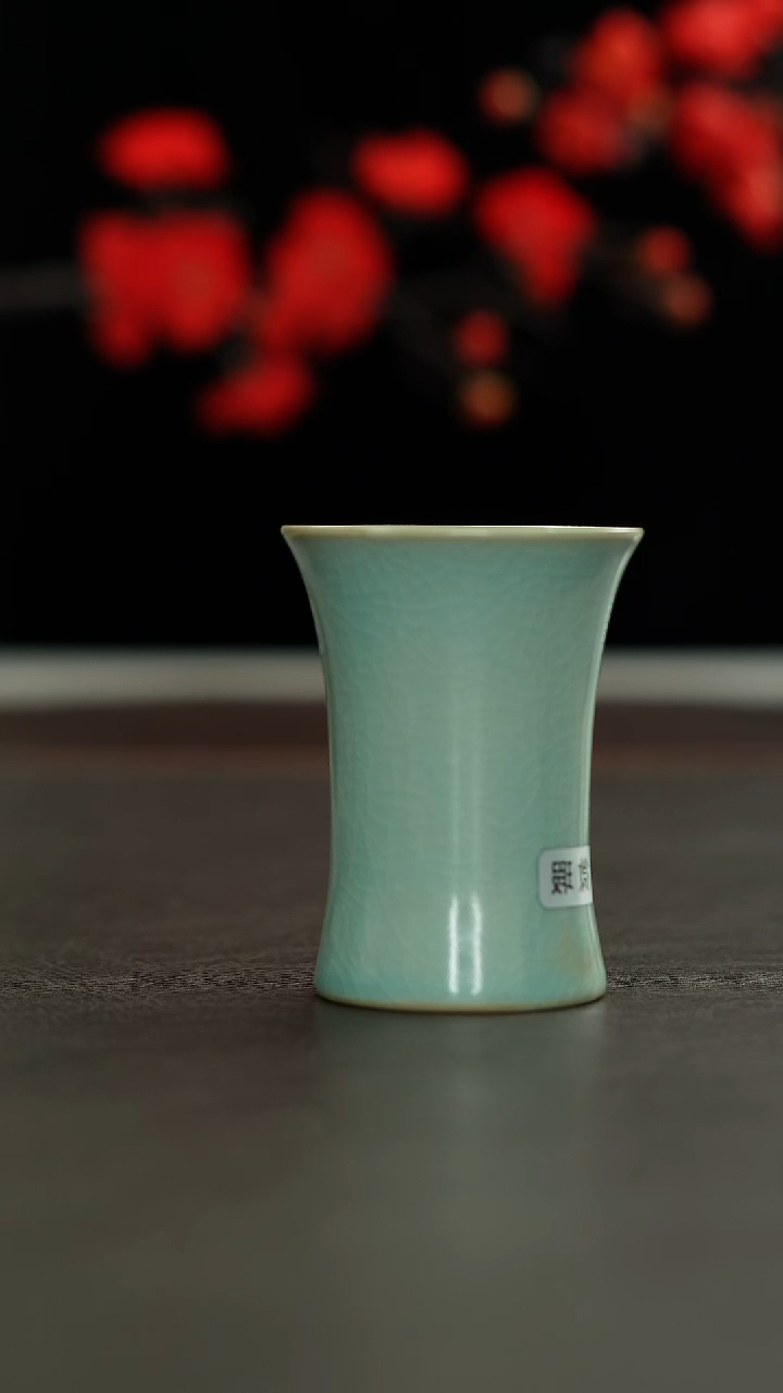 摆件2007微瑕弘元堂汝瓷原矿原釉