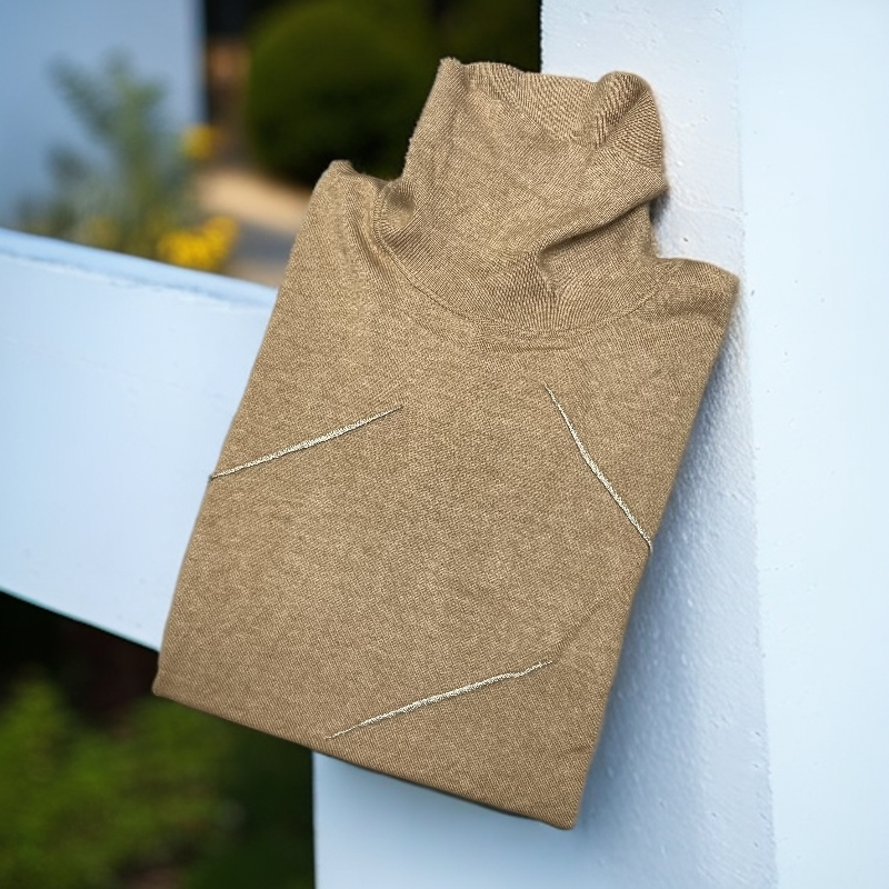 0022男士秋冬保暖百搭毛衣卡其