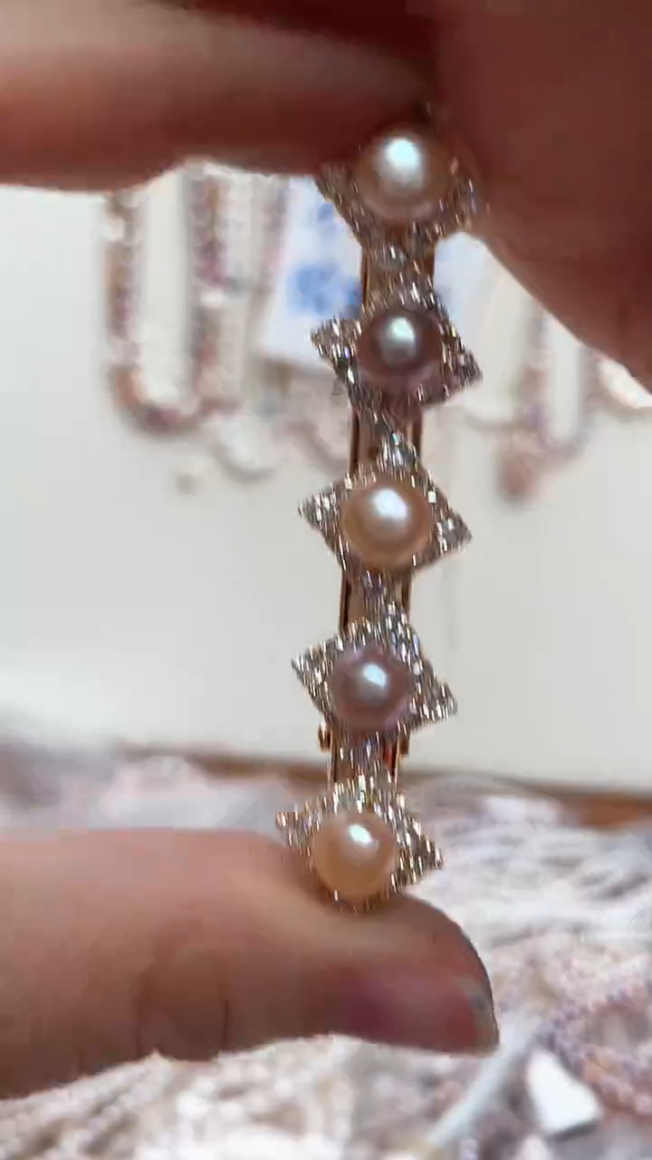 【闪购商品】淡水珍珠发饰合金发卡