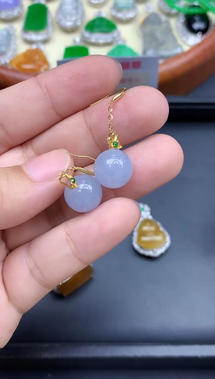 颈饰18K金镶嵌翡翠辉**饰377-中国好珍宝