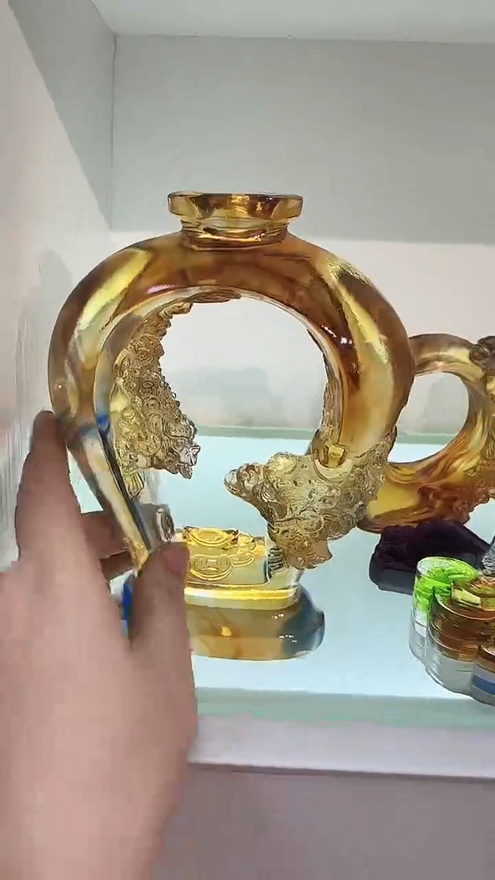 手工艺品琉璃金蟾