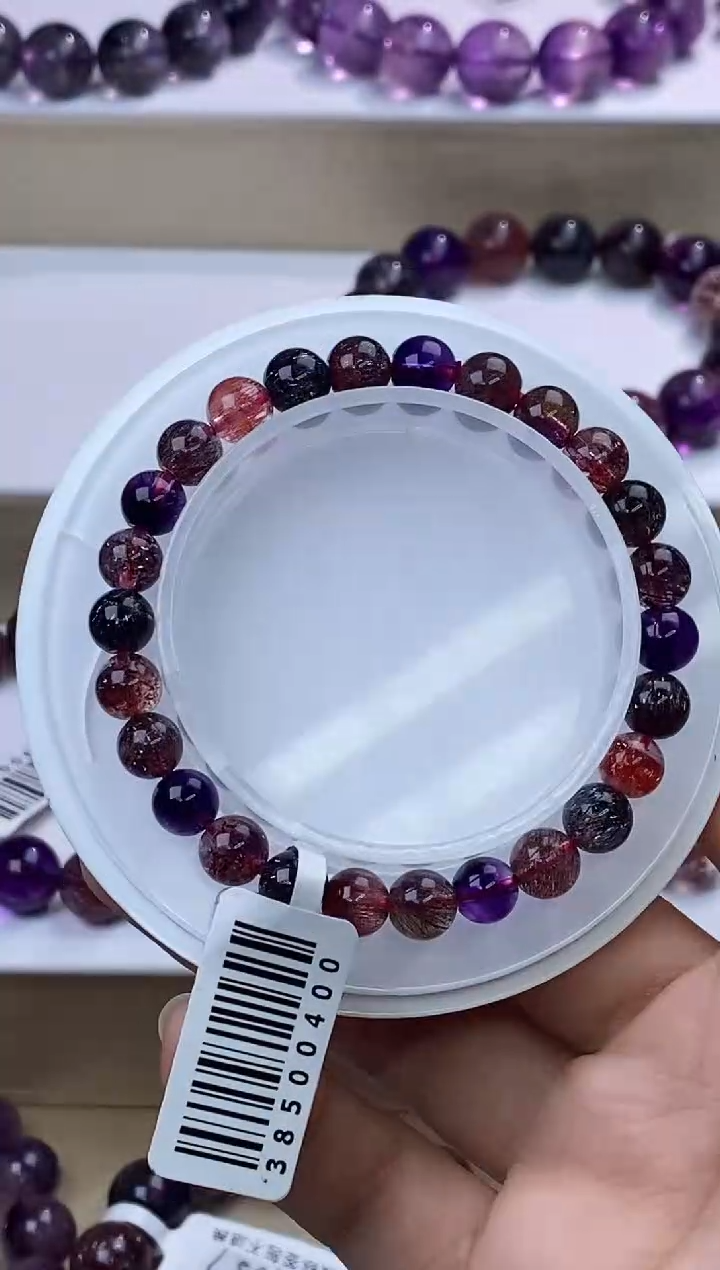 水晶手链未镶嵌黑加仑超七7m+