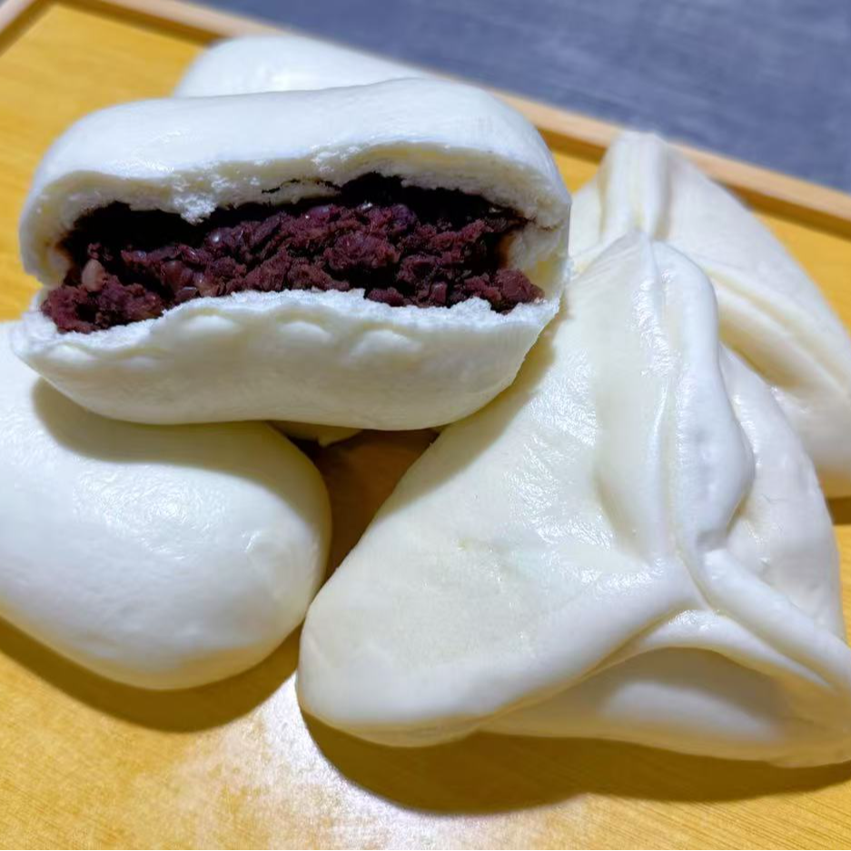 【次日达】老式红糖芝麻三角包(5个）+红豆包（4个）组合