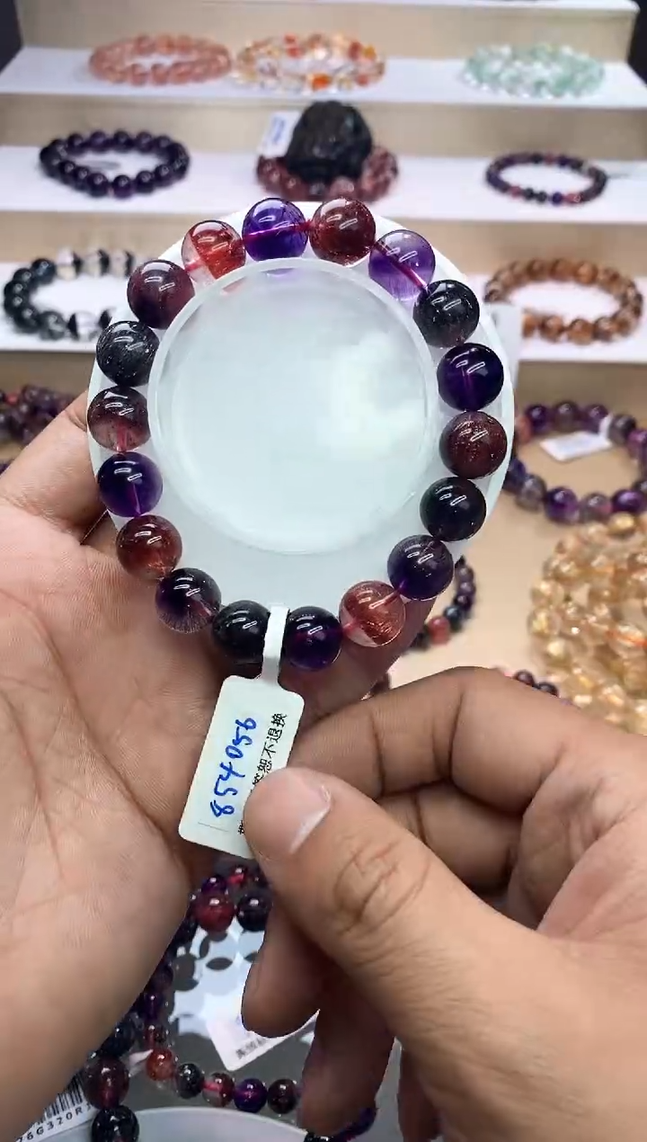 【闪购商品】水晶手链未镶嵌黑加仑超七单圈11m+