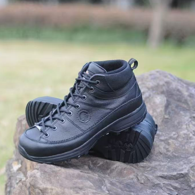 男款全皮面上班商务休闲中帮徒步鞋登山户外防水鞋