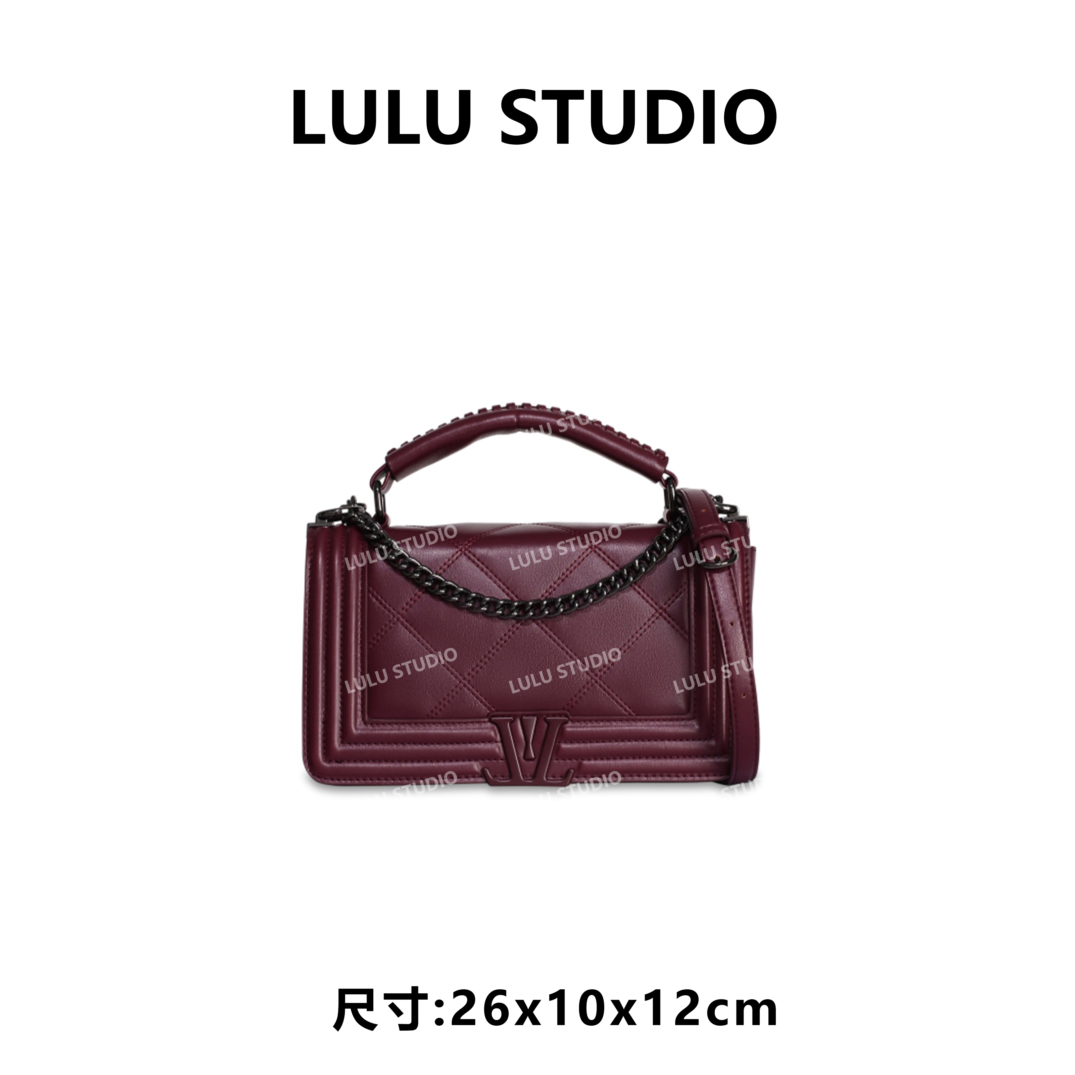 【LULU】GQ-10335-安可拉红RAIN.CUN简约百搭腋下斜跨女包特