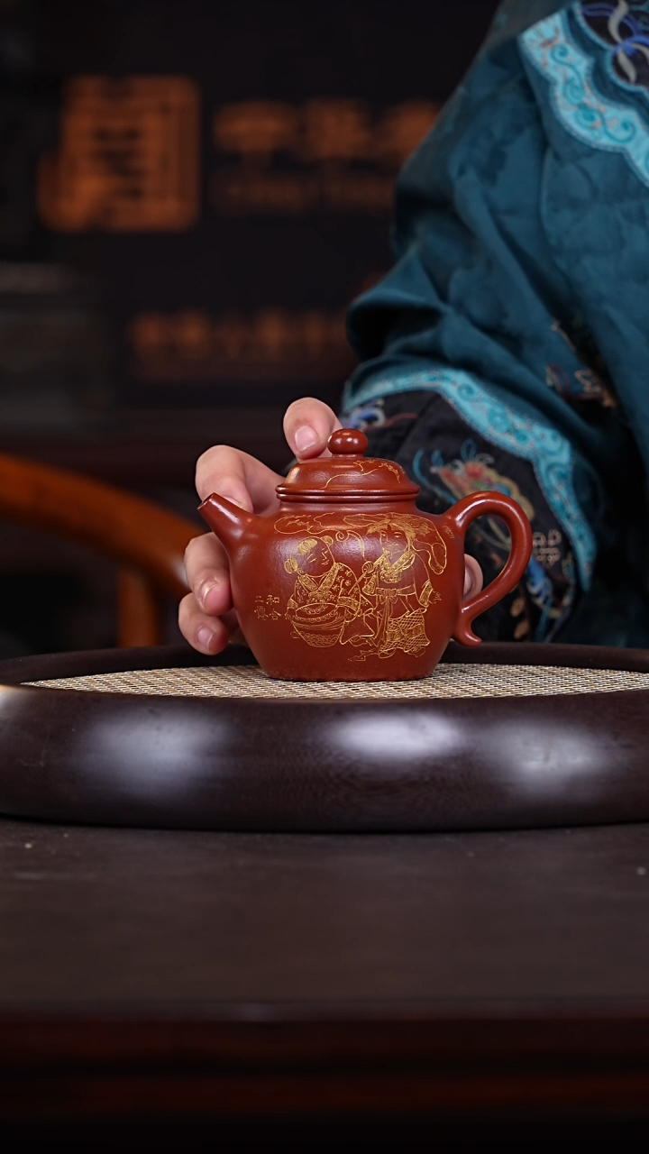 【闪购商品】紫砂茶壶张赦棠20-54 大红泥紫砂壶260c