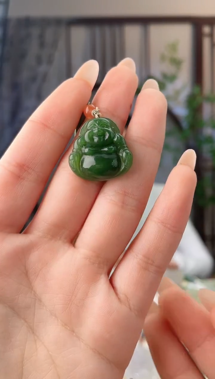 颈饰未镶嵌和田玉佛公 无