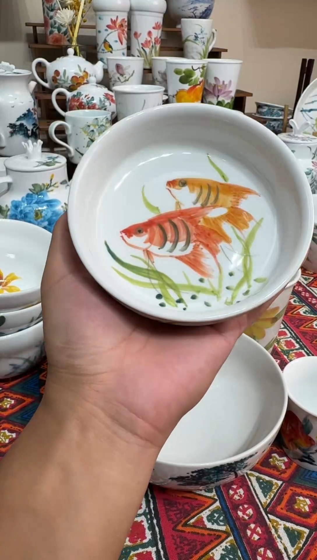 瓷片陶瓷高温釉下彩手工陶瓷
