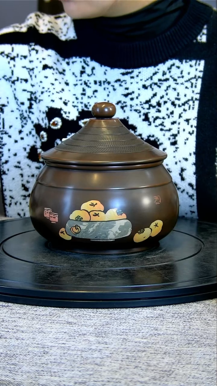 【闪购商品】建水全手工紫陶茶罐精磨173