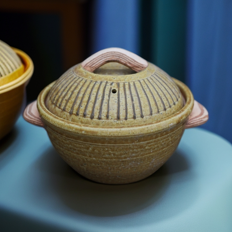 日本进口独步炎手作陶土锅纯手工制米饭锅炖锅汤锅日式煲仔饭砂锅