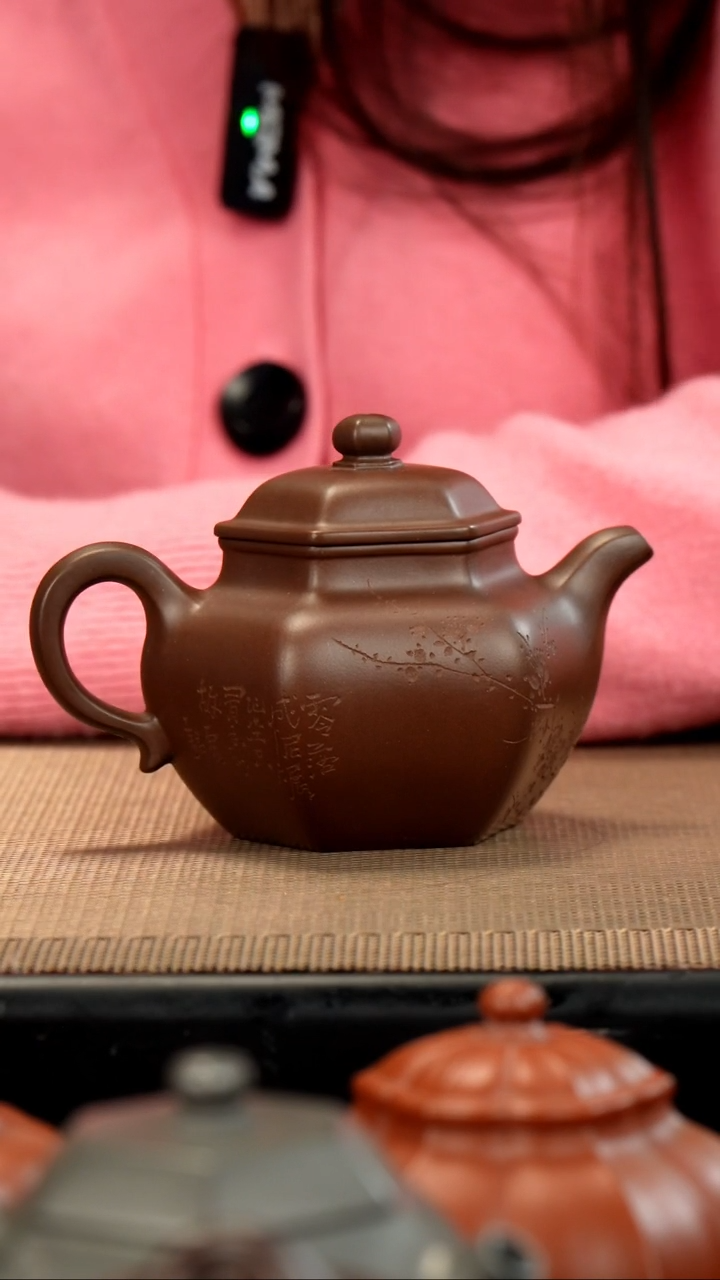 【闪购商品】紫砂茶壶老紫泥六方莲子180小