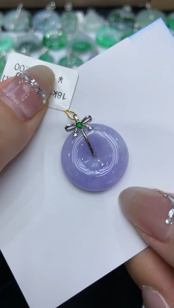 【闪购商品】翡翠颈饰18K金镶嵌222222222