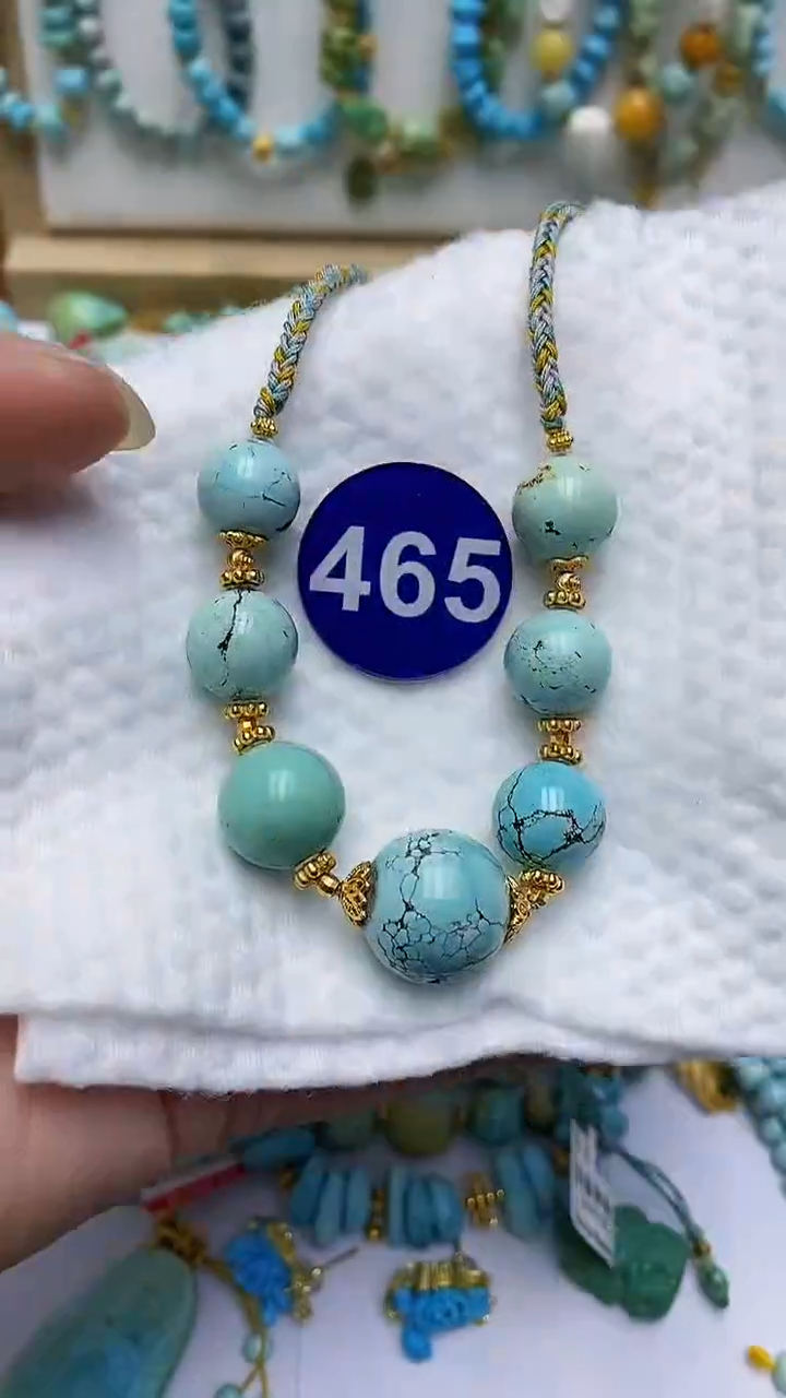 【闪购商品】绿松石项链银S925镶嵌465