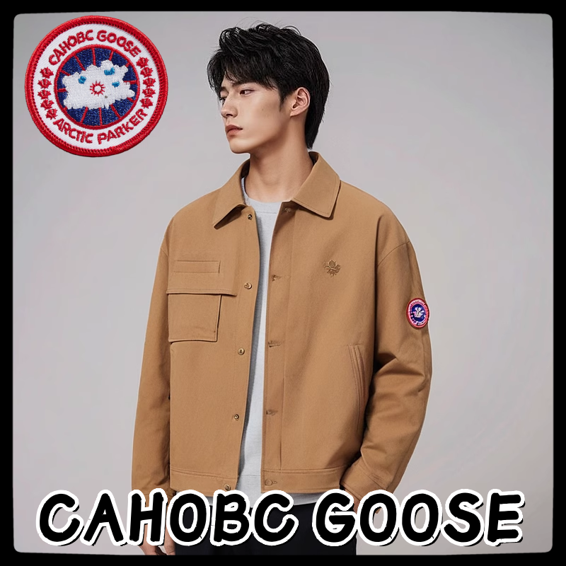 2025新款CAHOBC GOOSE枫叶夹克男士大码衬衫外穿长袖外套工装