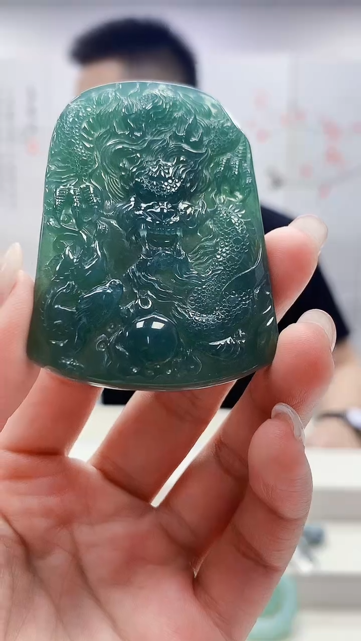 定制翡翠未镶嵌1502lr-毛货挂件58