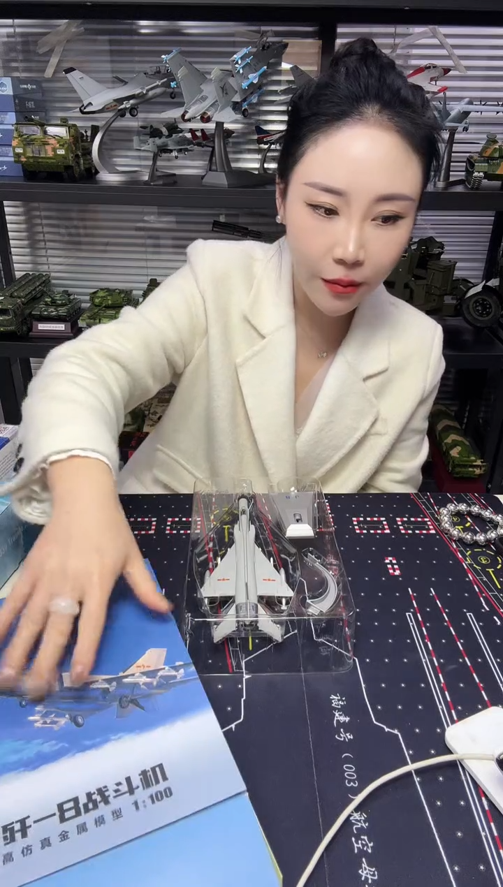 1/100合金飞机模型歼八
