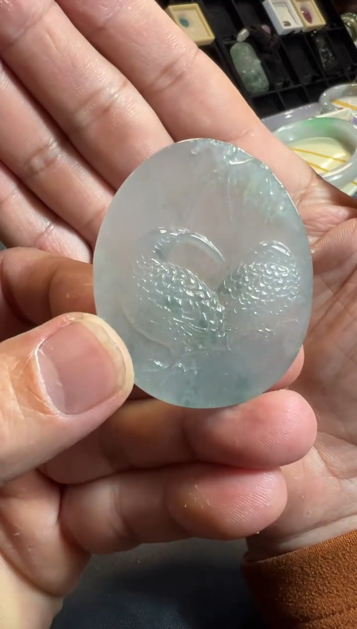 【闪购商品】翡翠挂件未镶嵌岁岁平安无事牌