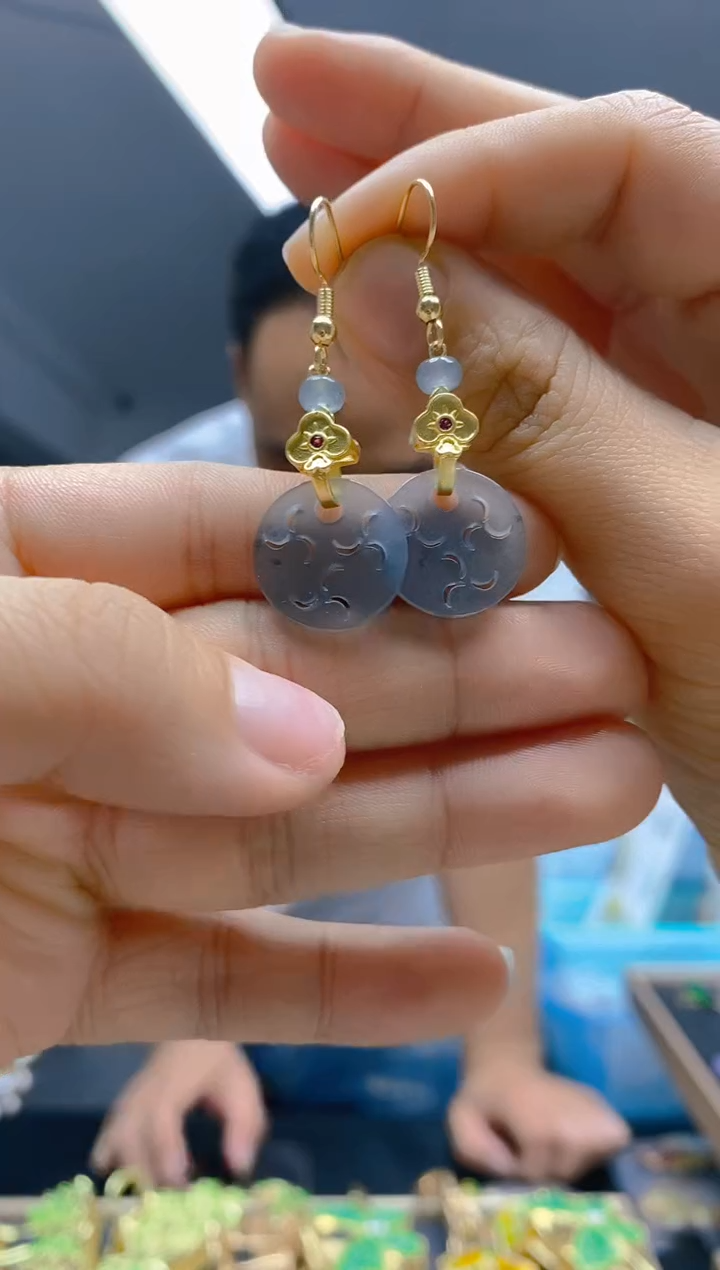 【闪购商品】翡翠耳饰合金327翡翠耳钩