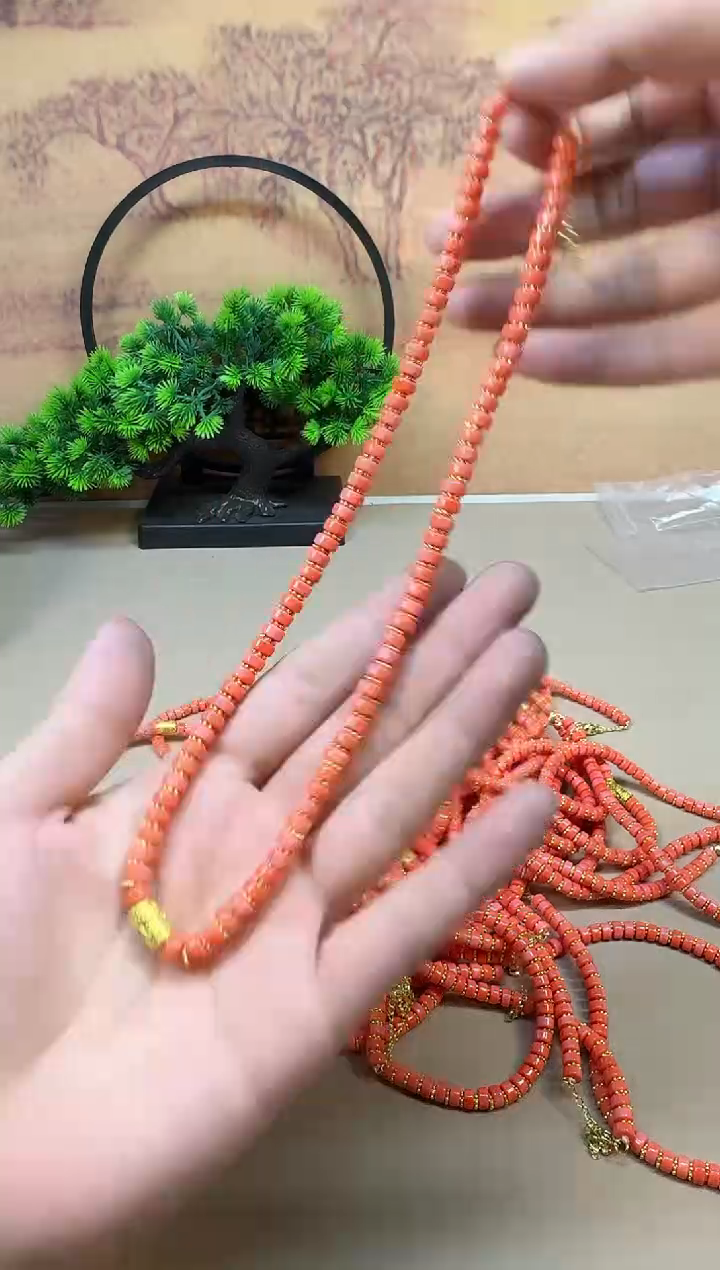 14K金镶嵌颈饰玛瑙/玉髓A078 