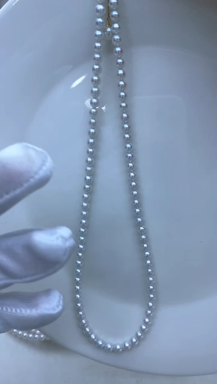 【闪购商品】淡水珍珠项链18K金镶嵌4-5