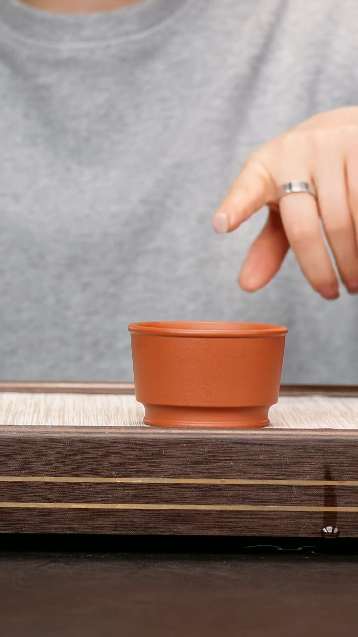 茶壶紫砂小煤窑朱泥 宽口杯