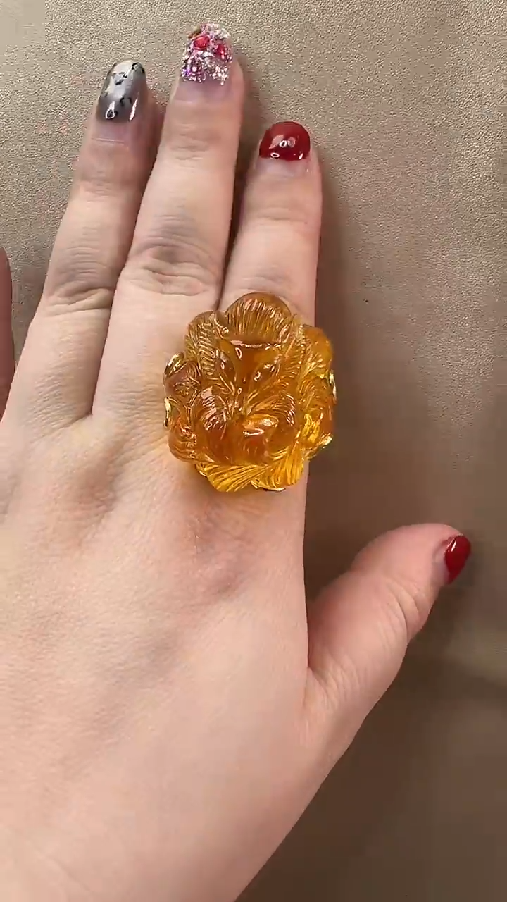【闪购商品】琥珀戒指未镶嵌戒指
