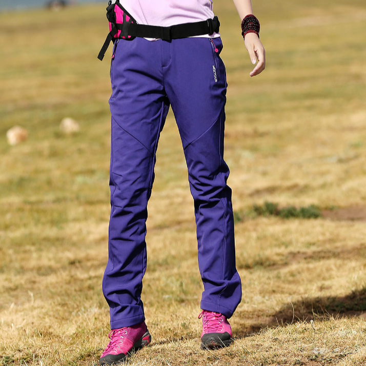 户外保暖软壳长裤女士