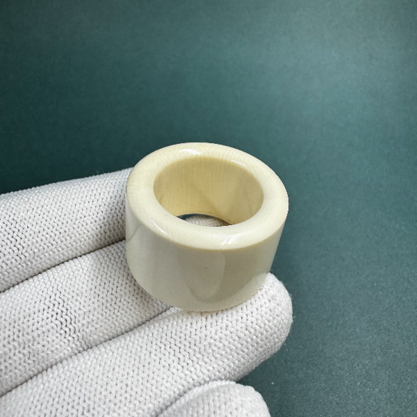 D1548天然猛犸牙素扳指 支持鉴定 假一罚四