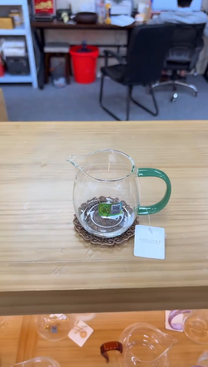 禾器澄然茶海翡翠玉+禾器-杯垫-古铜色