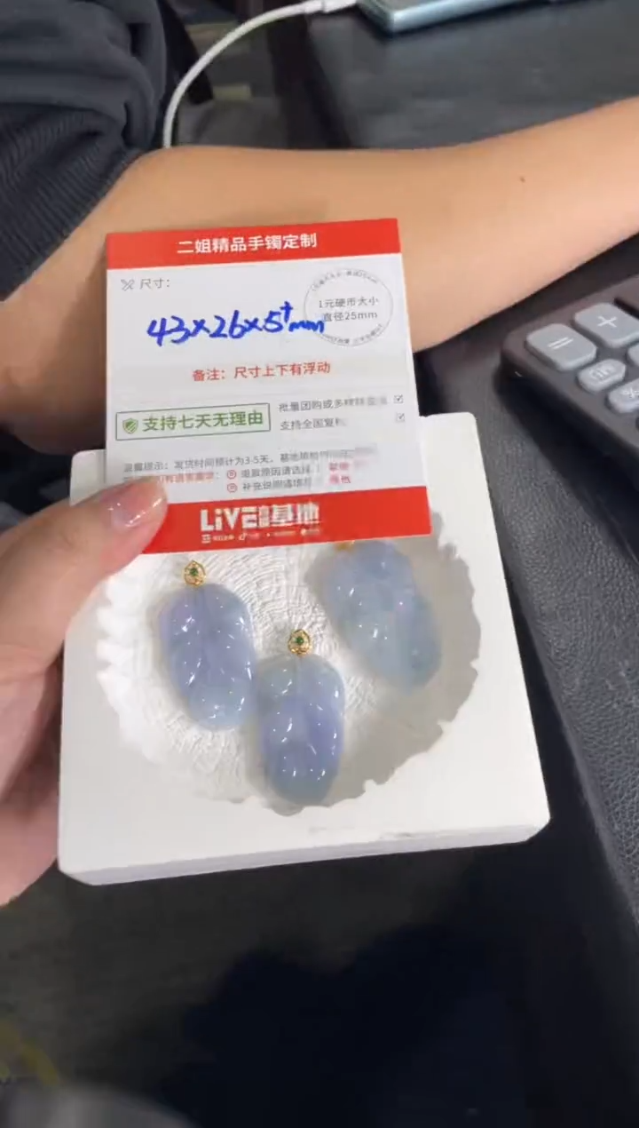 颈饰18K金镶嵌翡翠叶子FL11配绳/多样性发其一CP