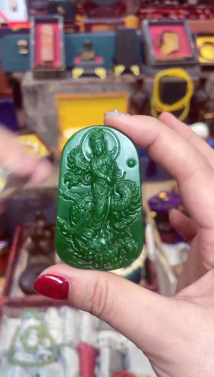 【闪购商品】和田玉（碧玉）吊坠未镶嵌观音