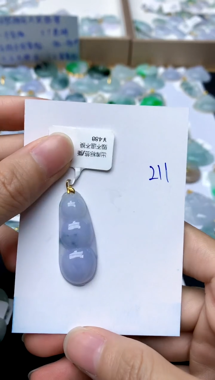 【闪购商品】翡翠颈饰18K金镶嵌211天然A货翡翠