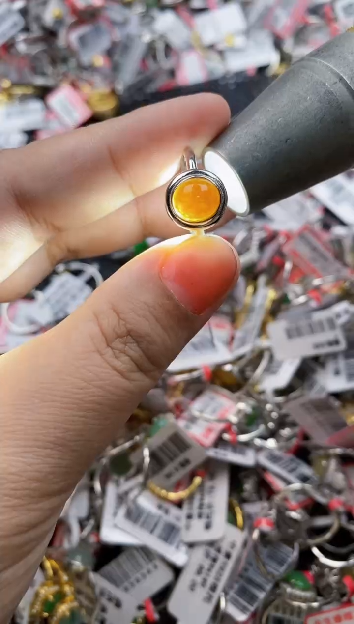 翡翠银S925镶嵌戒指5555---10