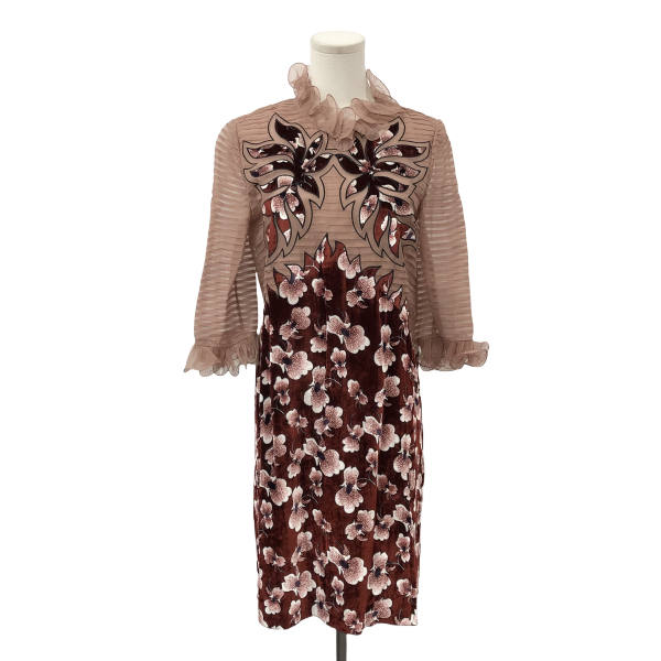 妃鱼/葆蝶家/100% 丝绸/连衣裙/95新/球四20