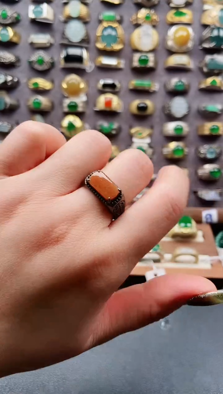 未镶嵌戒指翡翠纯天然A货翡翠男戒