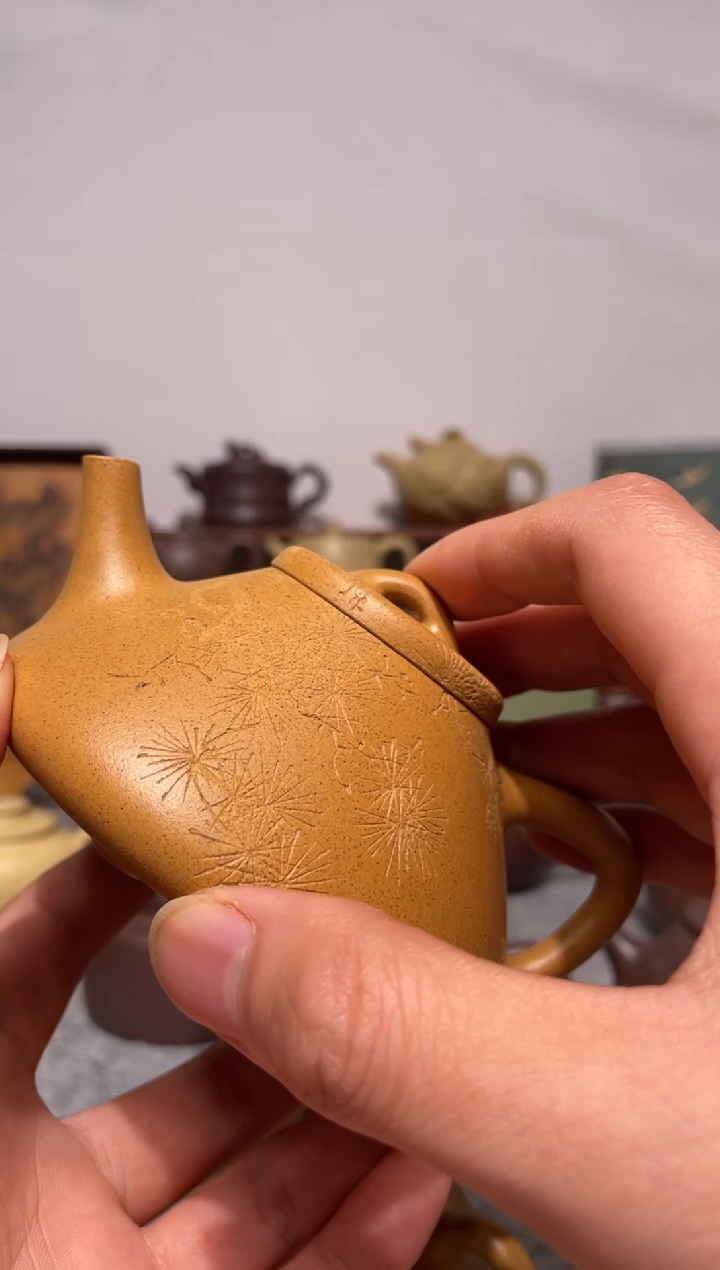 茶壶紫砂?****?微瑕老宕口黄金段子冶石瓢