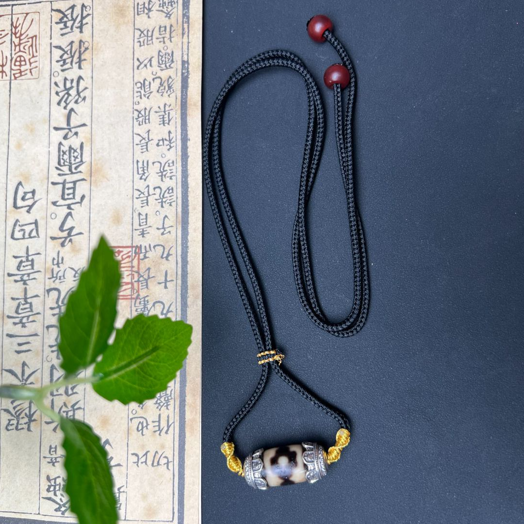 扶摇甄选|银镶FG坛城三Y玛瑙吊坠1683