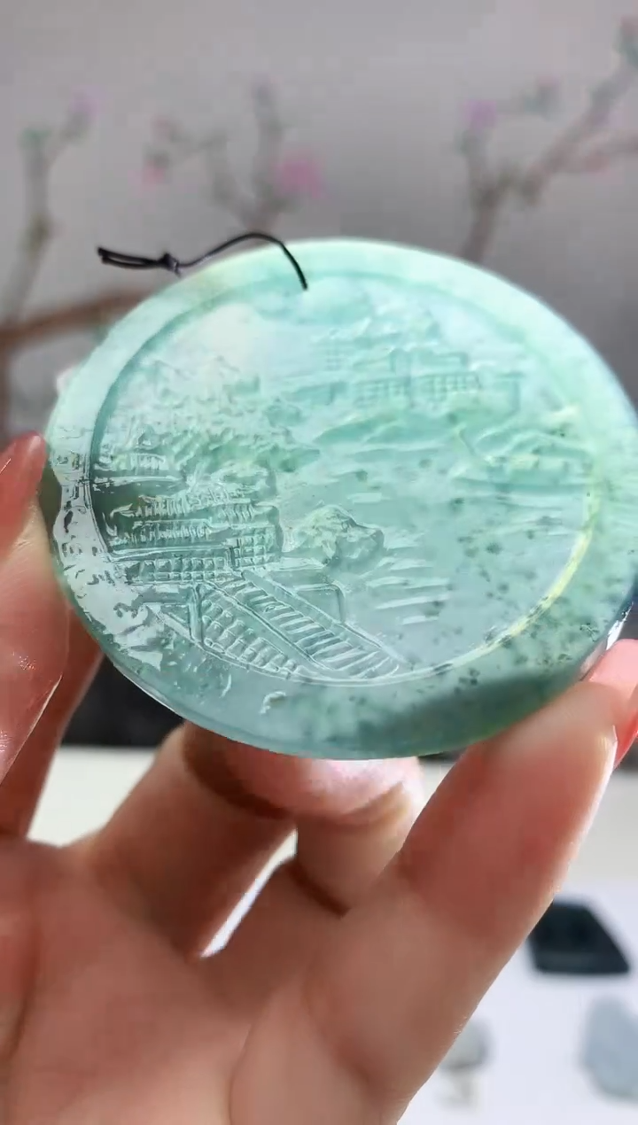 定制翡翠未镶嵌005xm-毛货山水48